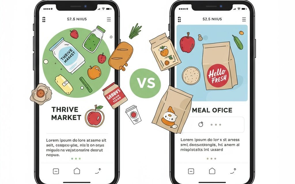 미국 식료품 정기배송 앱 비교: Thrive Market vs HelloFresh